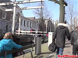 Amsterdam escort deep throats client