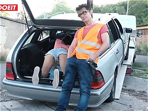 LETSDOEIT - teenage tears up aged fellow For Free Car Repair
